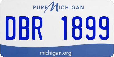 MI license plate DBR1899