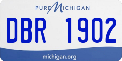 MI license plate DBR1902