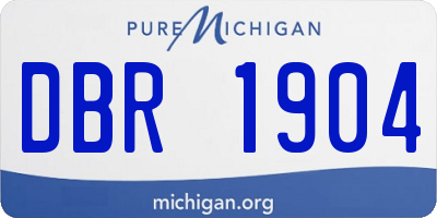 MI license plate DBR1904