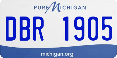 MI license plate DBR1905