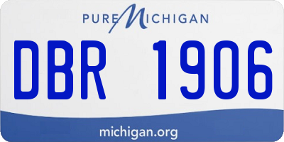 MI license plate DBR1906