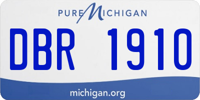 MI license plate DBR1910