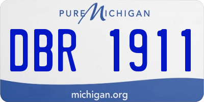 MI license plate DBR1911