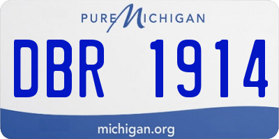 MI license plate DBR1914