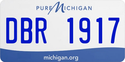 MI license plate DBR1917