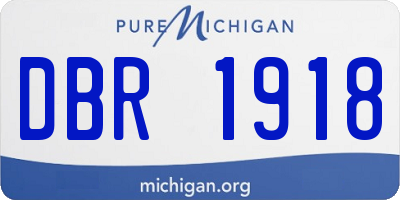 MI license plate DBR1918