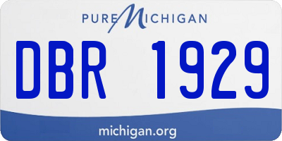MI license plate DBR1929