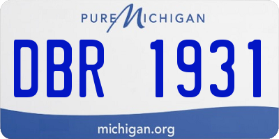 MI license plate DBR1931