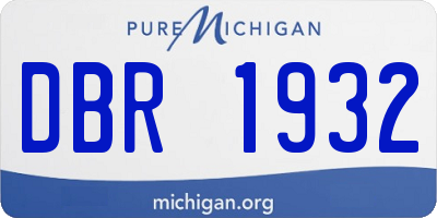 MI license plate DBR1932