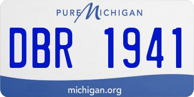 MI license plate DBR1941