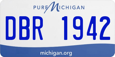 MI license plate DBR1942
