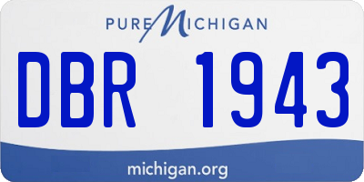 MI license plate DBR1943