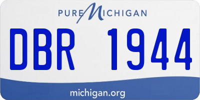 MI license plate DBR1944
