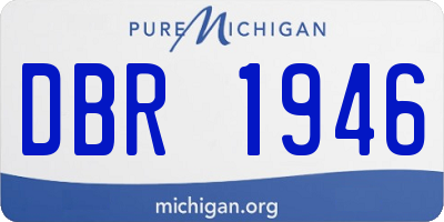 MI license plate DBR1946