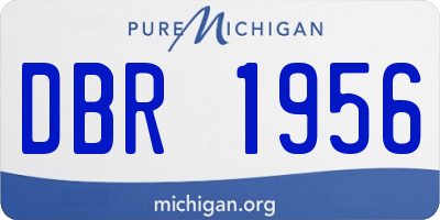 MI license plate DBR1956