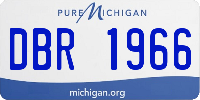 MI license plate DBR1966