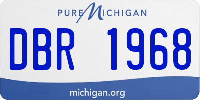 MI license plate DBR1968
