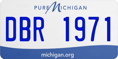 MI license plate DBR1971