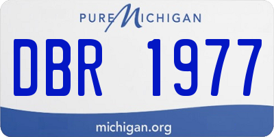 MI license plate DBR1977