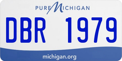 MI license plate DBR1979