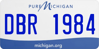 MI license plate DBR1984
