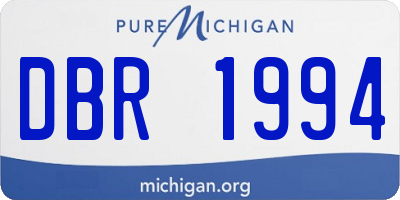 MI license plate DBR1994
