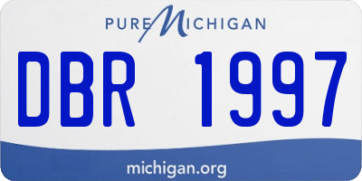 MI license plate DBR1997