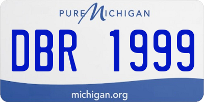 MI license plate DBR1999