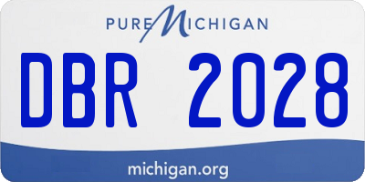 MI license plate DBR2028