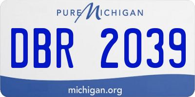 MI license plate DBR2039