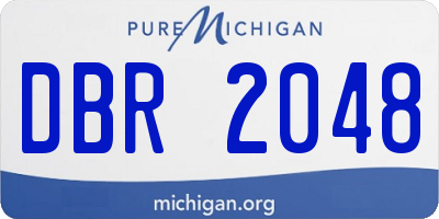 MI license plate DBR2048