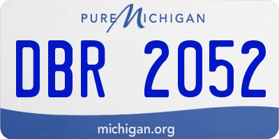 MI license plate DBR2052