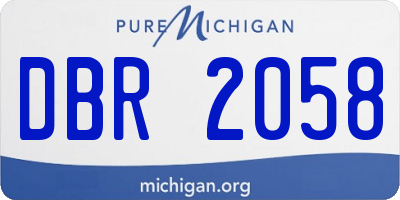 MI license plate DBR2058