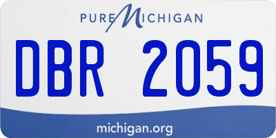 MI license plate DBR2059