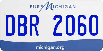 MI license plate DBR2060