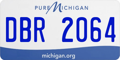 MI license plate DBR2064