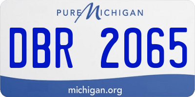 MI license plate DBR2065