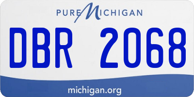 MI license plate DBR2068