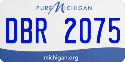 MI license plate DBR2075