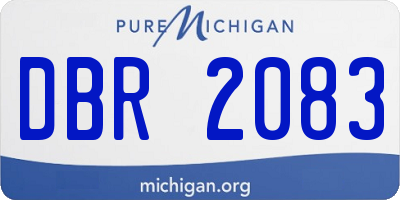 MI license plate DBR2083