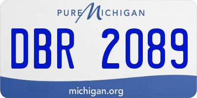 MI license plate DBR2089