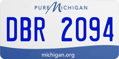 MI license plate DBR2094