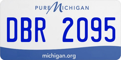 MI license plate DBR2095