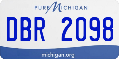 MI license plate DBR2098