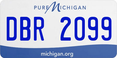 MI license plate DBR2099