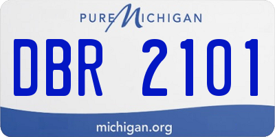 MI license plate DBR2101