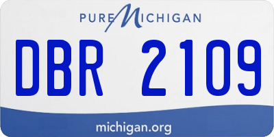 MI license plate DBR2109