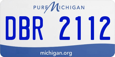 MI license plate DBR2112