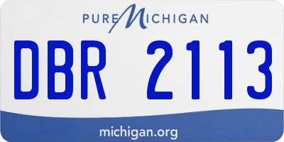 MI license plate DBR2113