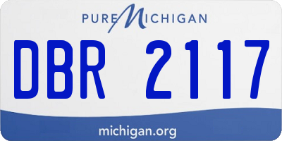 MI license plate DBR2117